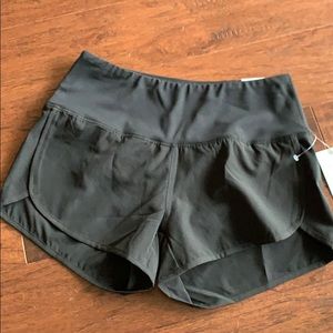 GAIAM Black High Waisted Yoga Shorts XS